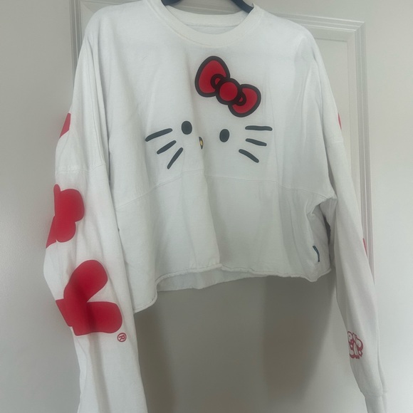 Sanrio Hello Kitty White and Red Long Sleeve Tee - Picture 1 of 5